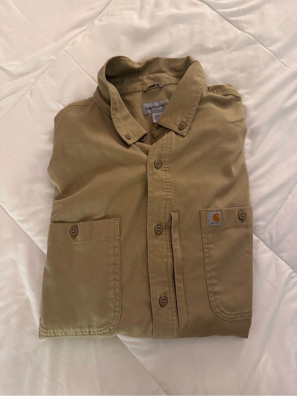 Carhartt Work Shirt Jacket in Khaki Tan